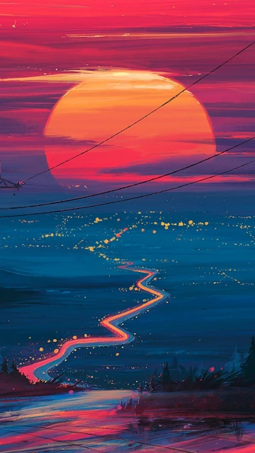Sunset Over City Lights