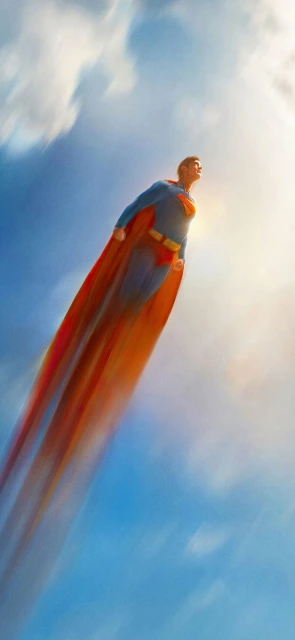 Superman Flying in Sky