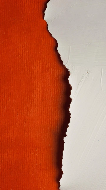 Torn Paper Orange and White