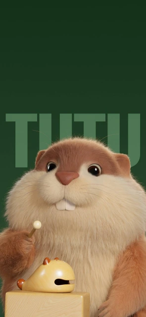 TUTU Cartoon Beaver Character