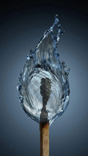 Water Droplet on Match Head