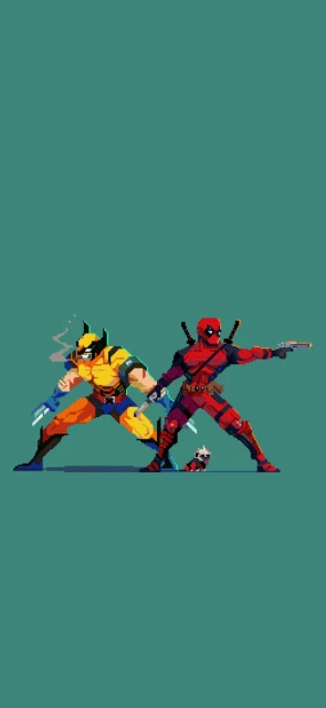 Wolverine and Deadpool Pixel Art