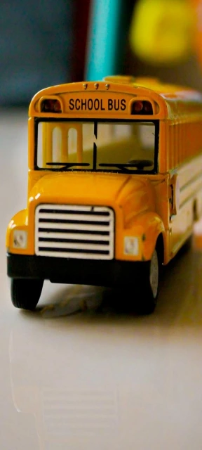 Yellow school bus toy