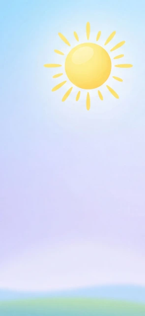 Yellow Sun in Blue Sky