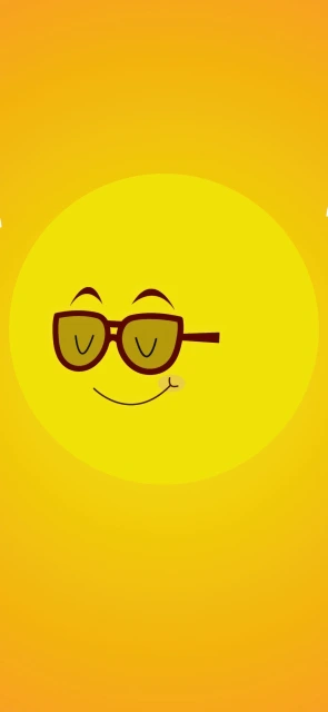 Yellow Sun Wearing Glasses