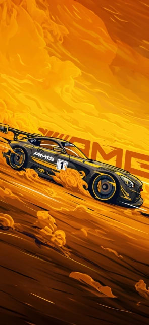 AMG race car illustration
