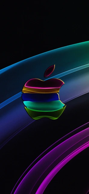 Apple Logo With Rainbow Colors 1