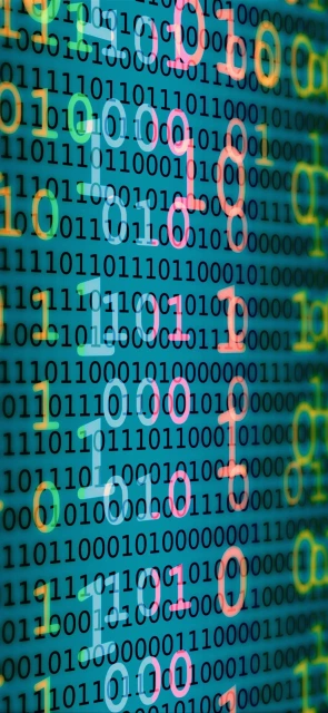 Colorful Binary Code Display