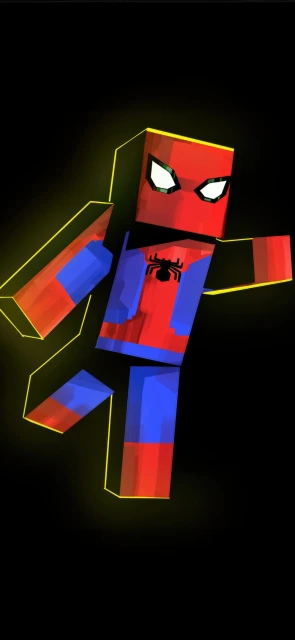 Minecraft Spider Man Character