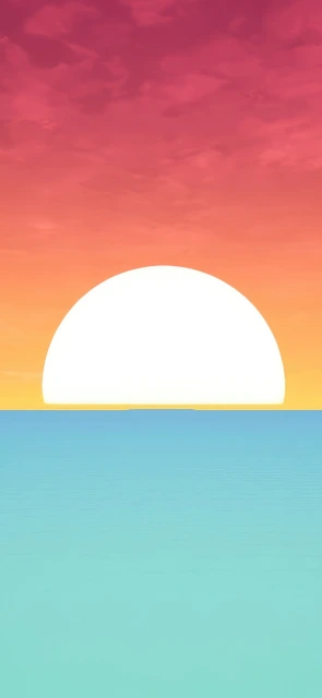 Minimal Sunset Over Water
