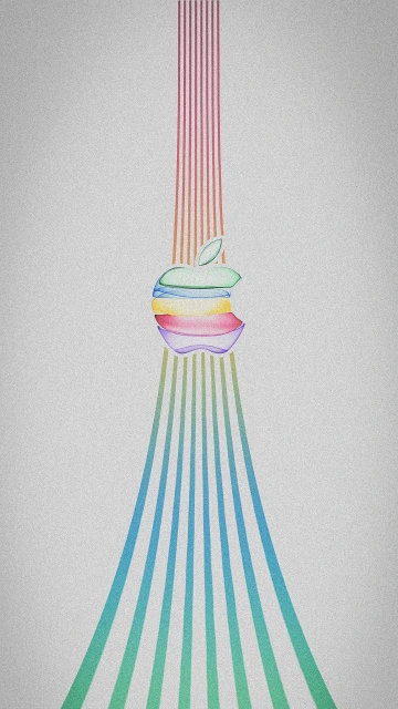 Rainbow Apple Logo Illustration