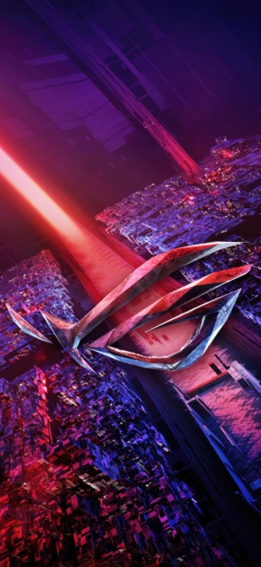 ROG Logo With Red Laser Beam