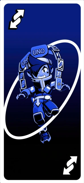 UNO Reverse Card With Robot Character