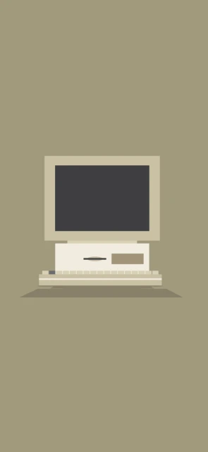 Vintage Computer Illustration
