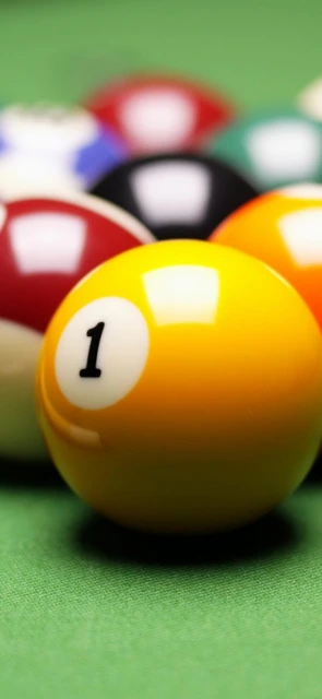 Yellow pool ball number one
