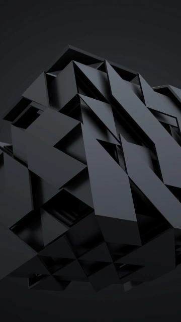 Abstract Black Geometric Design