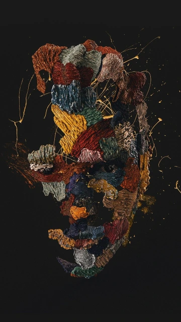 Abstract Portrait Colorful Texture