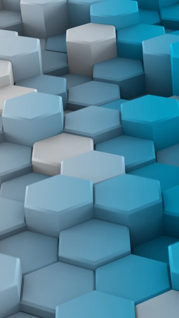 Blue Hexagon Pattern