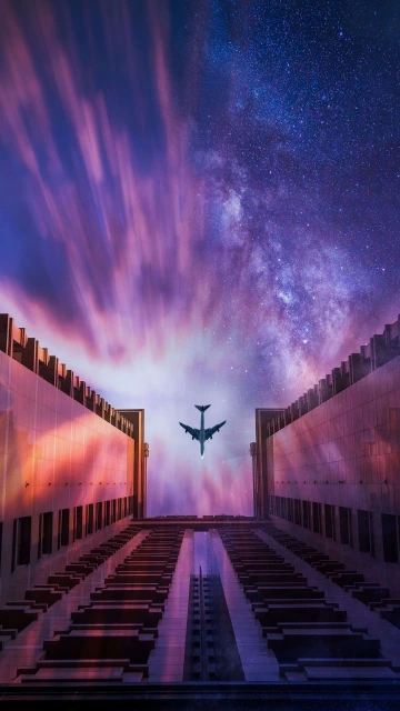Building Sky Plane 4K