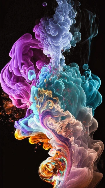 Colorful Abstract Fluid Art