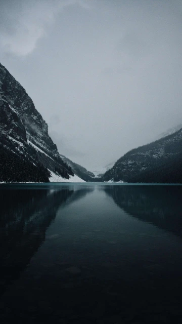 Dark Clouds With Sonwy Mountains 4K