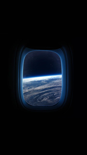 Earth View from Plane Window