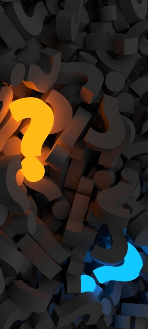 Glowing question mark