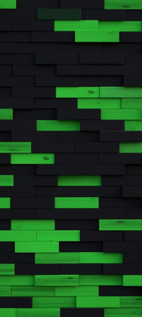 Green Brick Wall Pattern