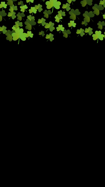 Green Shamrocks Border