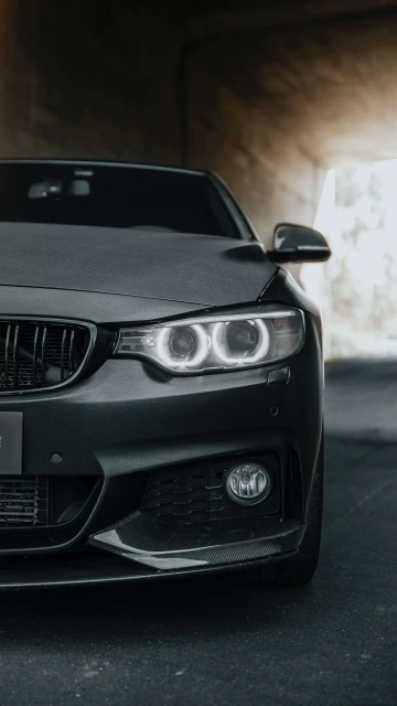 Mat Black Sports Car 4K