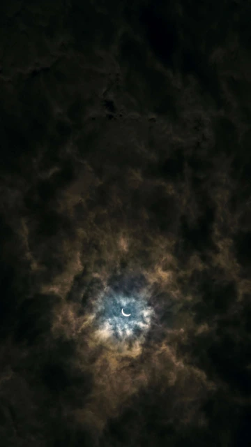 Moon Clouds Sky 4K