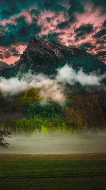Mountain With Cloudy Sky 4K