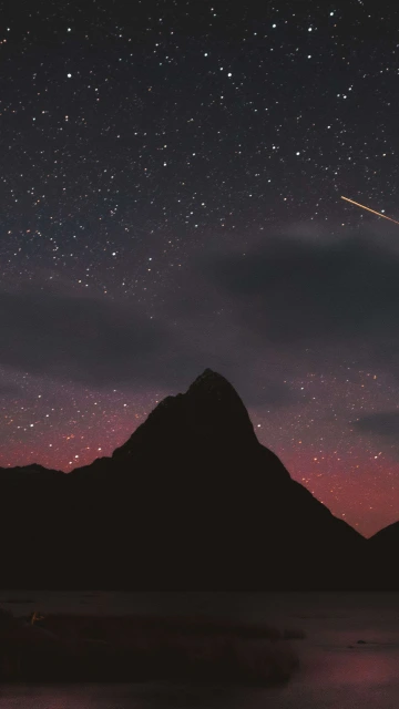 Mountains Peaks Stars 4K