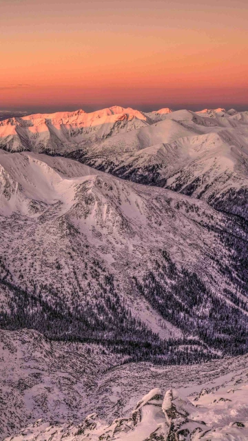 Mountains Rocks Snow 4K