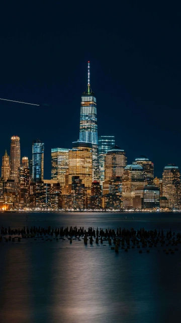 New York USA Night City 4K