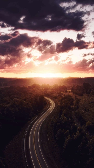 Road Between Hills 4K