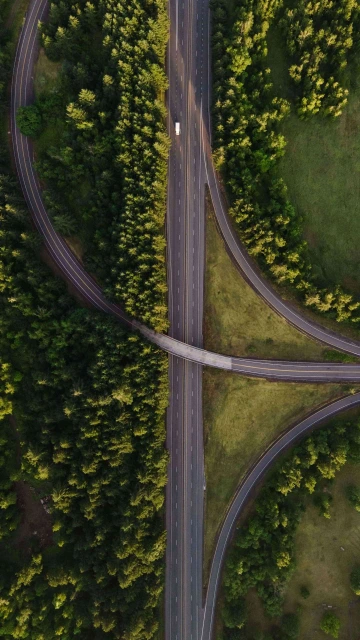 Roads Drone View 4K