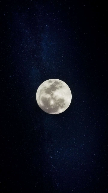 Starry Sky Wth Moon 4K