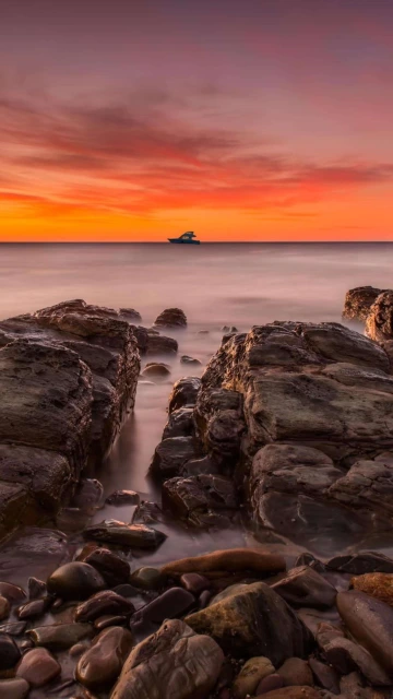 Sunset At Ocean 4K