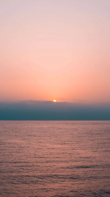 Sunset Horizon Sea 4K