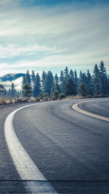 Winter Road View 4K