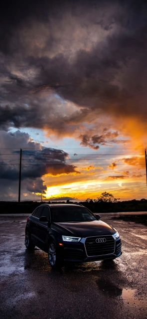 Audi SUV at Sunset