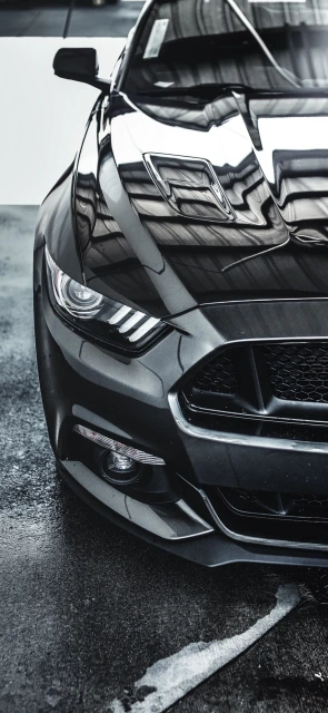 Black Car Front View