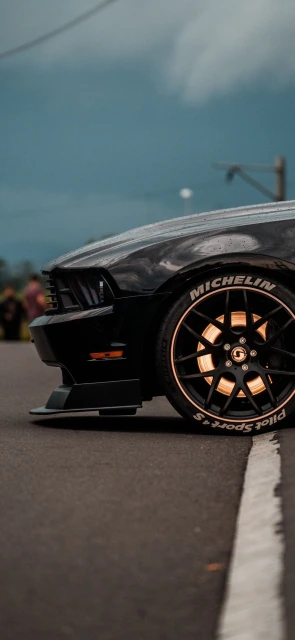 Black Mustang Front Wheel