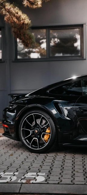 Black Porsche Rear Wheel