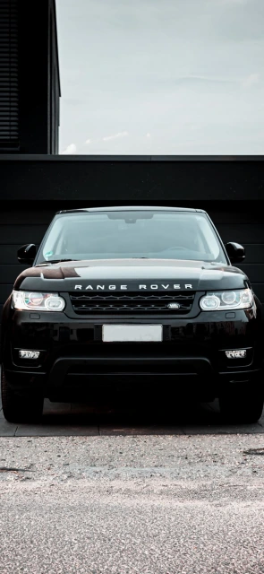 Black Range Rover Front View