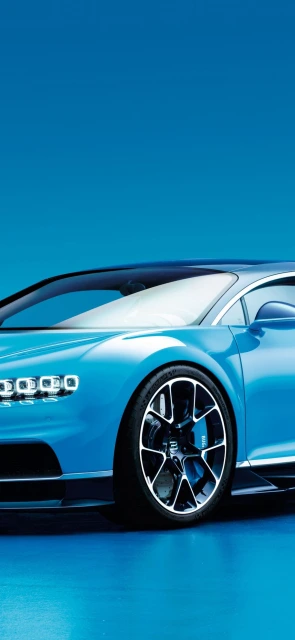 Blue Bugatti Sport Car