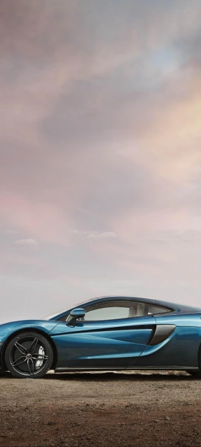 Blue Sports Car Side Profile