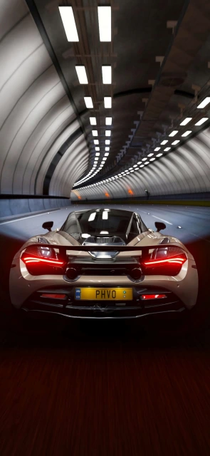 Car Driving Through Tunnel
