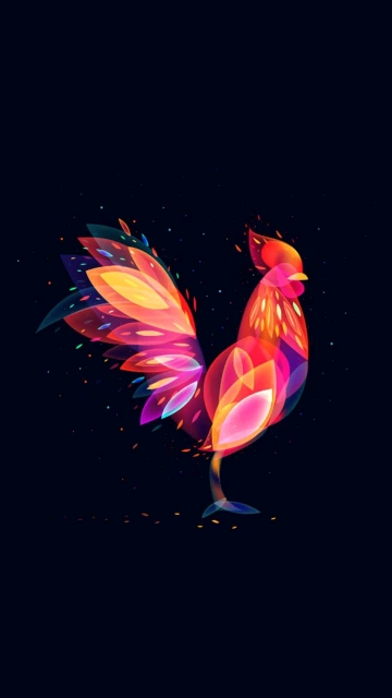 Colorful Rooster Illustration
